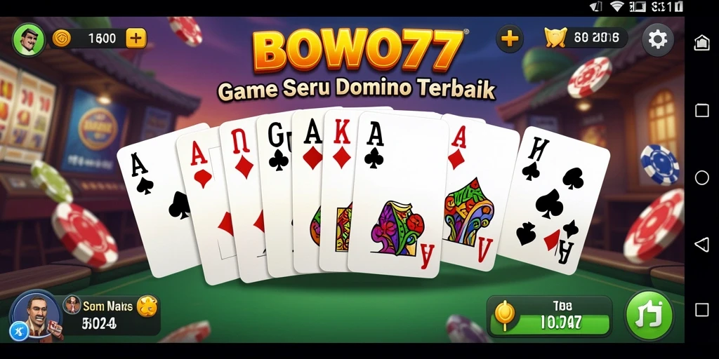 Tampilan gameplay BOWO77 yang menarik dalam permainan domino.