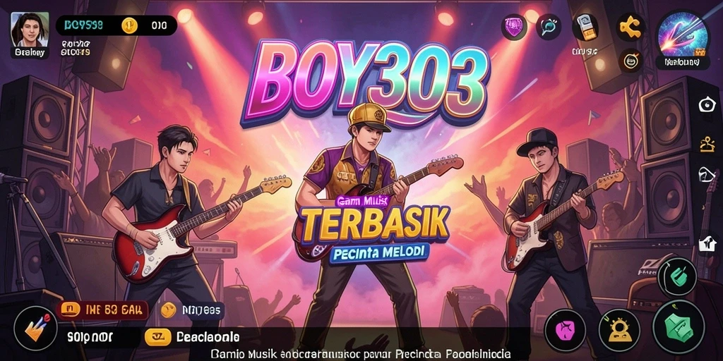 Screenshot permainan BOY303 menunjukkan aksi bermain musik yang seru.
