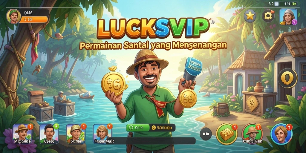 Tampilan gameplay menarik di LUCKSVIP dengan desain yang cerah.