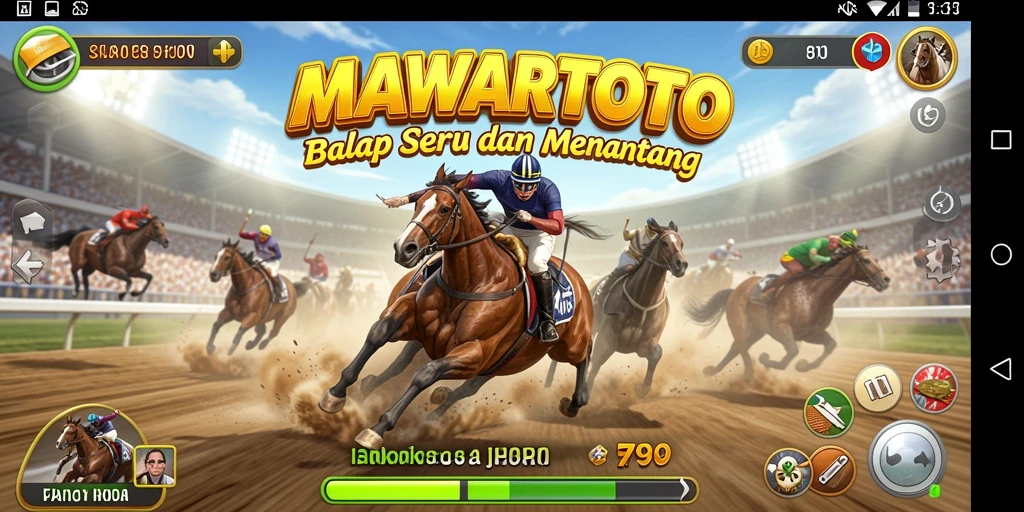 Tampilan gameplay balap seru di MAWARTOTO.
