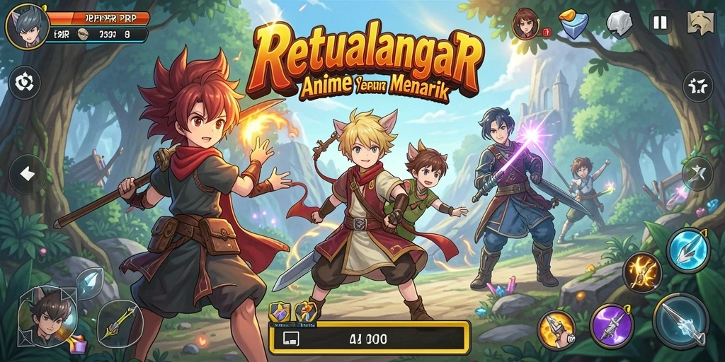 Tampilan gameplay RPRPRP yang seru dengan karakter Anime.