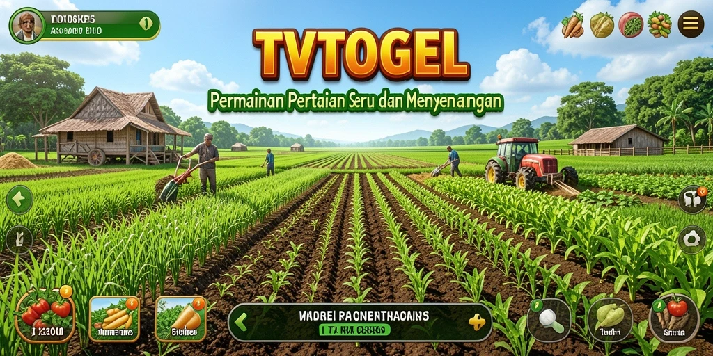 Tangkapan layar gameplay TVTOGEL menunjukkan aktivitas pertanian yang menarik.