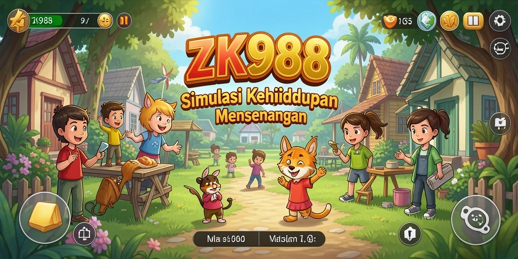 Screenshot gameplay ZK988 menampilkan karakter dan lingkungan yang dinamis.
